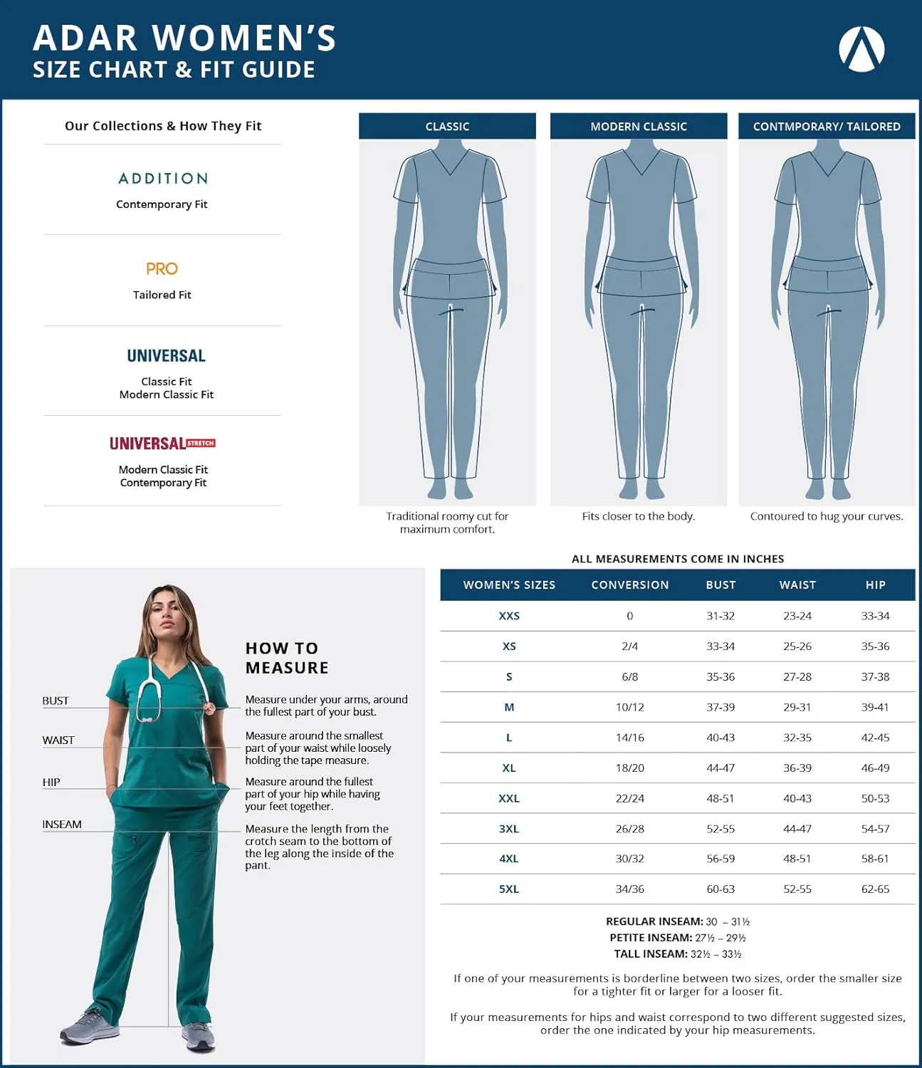 Adar Universal Scrub Dress for Women - Fitted Midriff Dress
