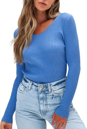 Anbech Womens Turtleneck Sweaters Long Sleeve Ribbed Fitted Basic Layering Knit Tops