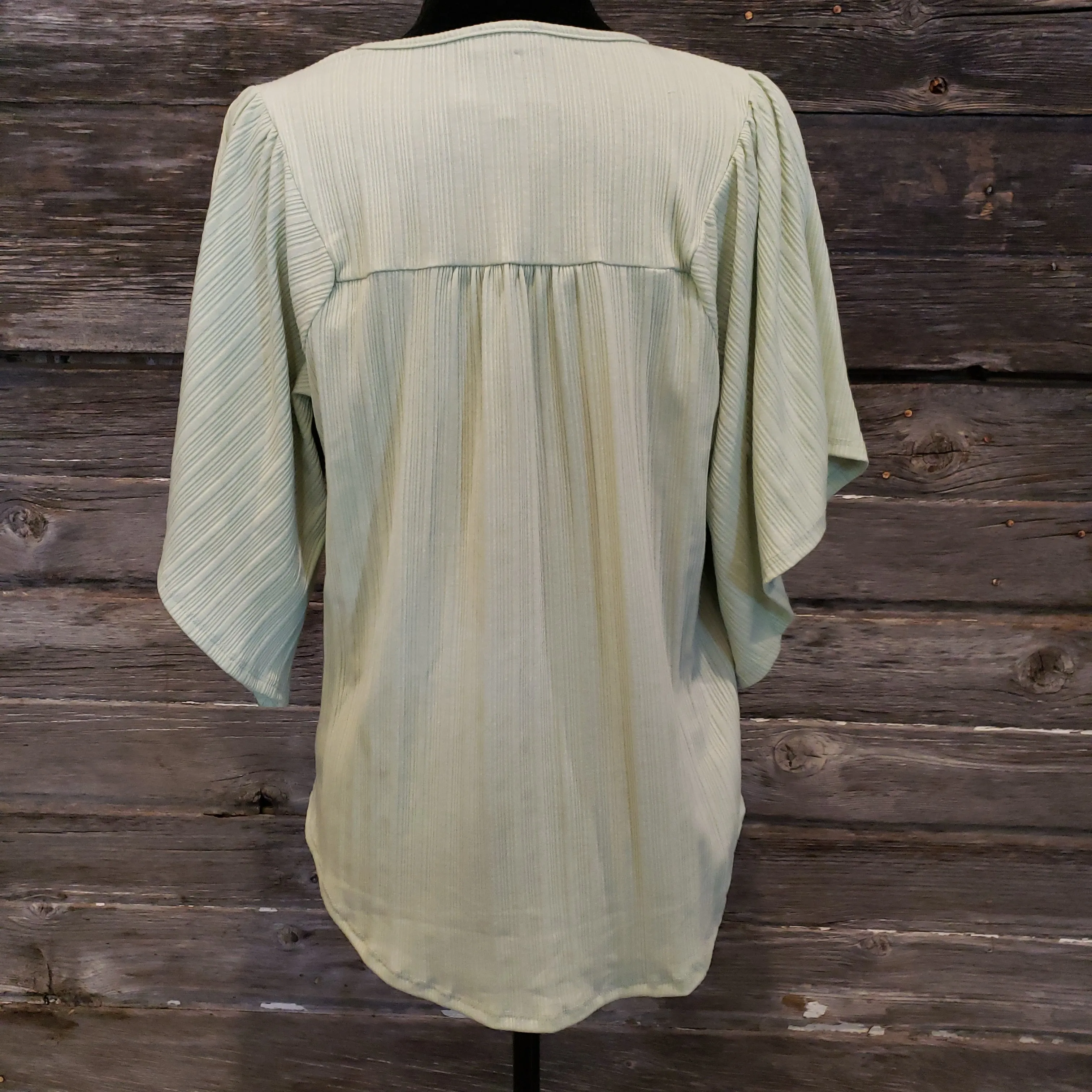 Babydoll ribbed top- mint