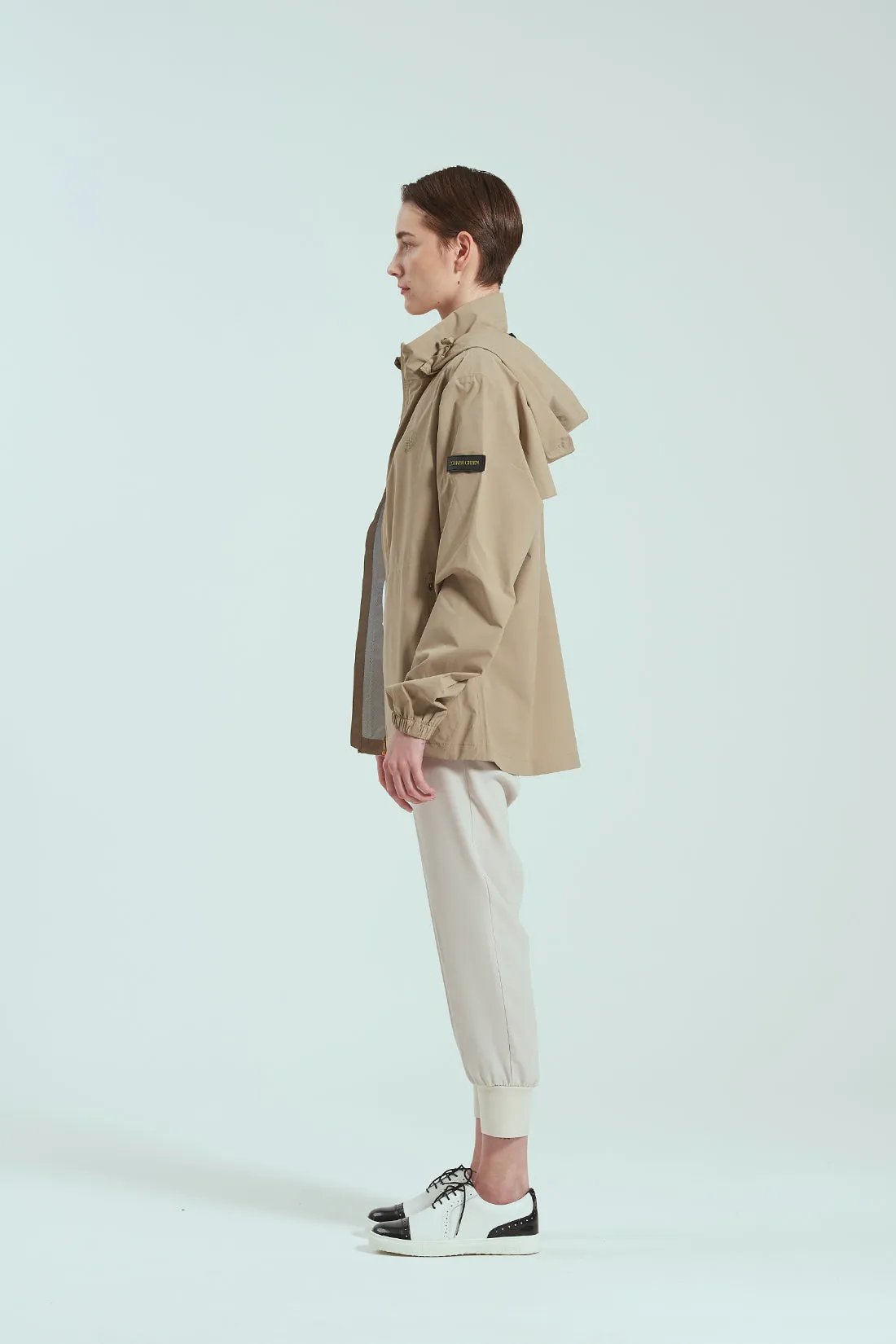 BIRDIE Mens Golf Rain Jacket - Beige