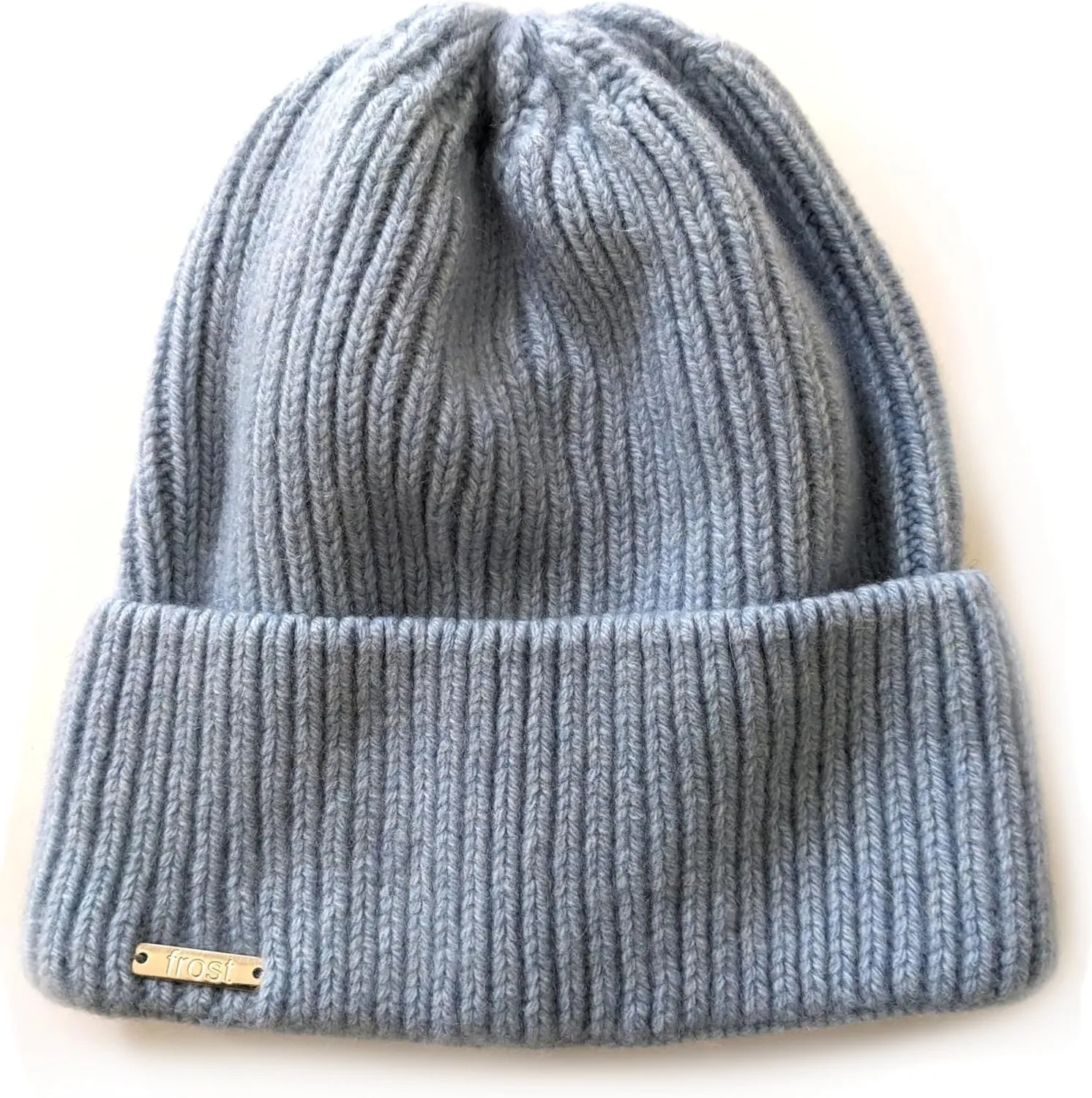 Cashmere Rolled Out Cuff Ribbed snug fit Beanie, Warm Winter Knitted hat CSH1102