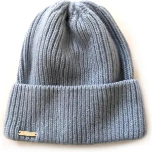 Cashmere Rolled Out Cuff Ribbed snug fit Beanie, Warm Winter Knitted hat CSH1102