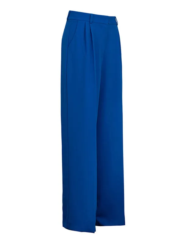 Casual Simple Solid Color Wide Legs Blazer Pants