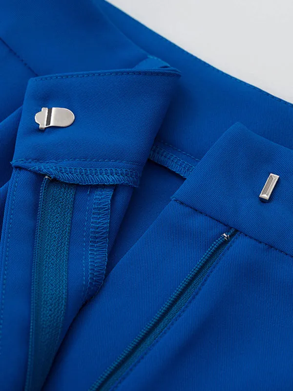 Casual Simple Solid Color Wide Legs Blazer Pants