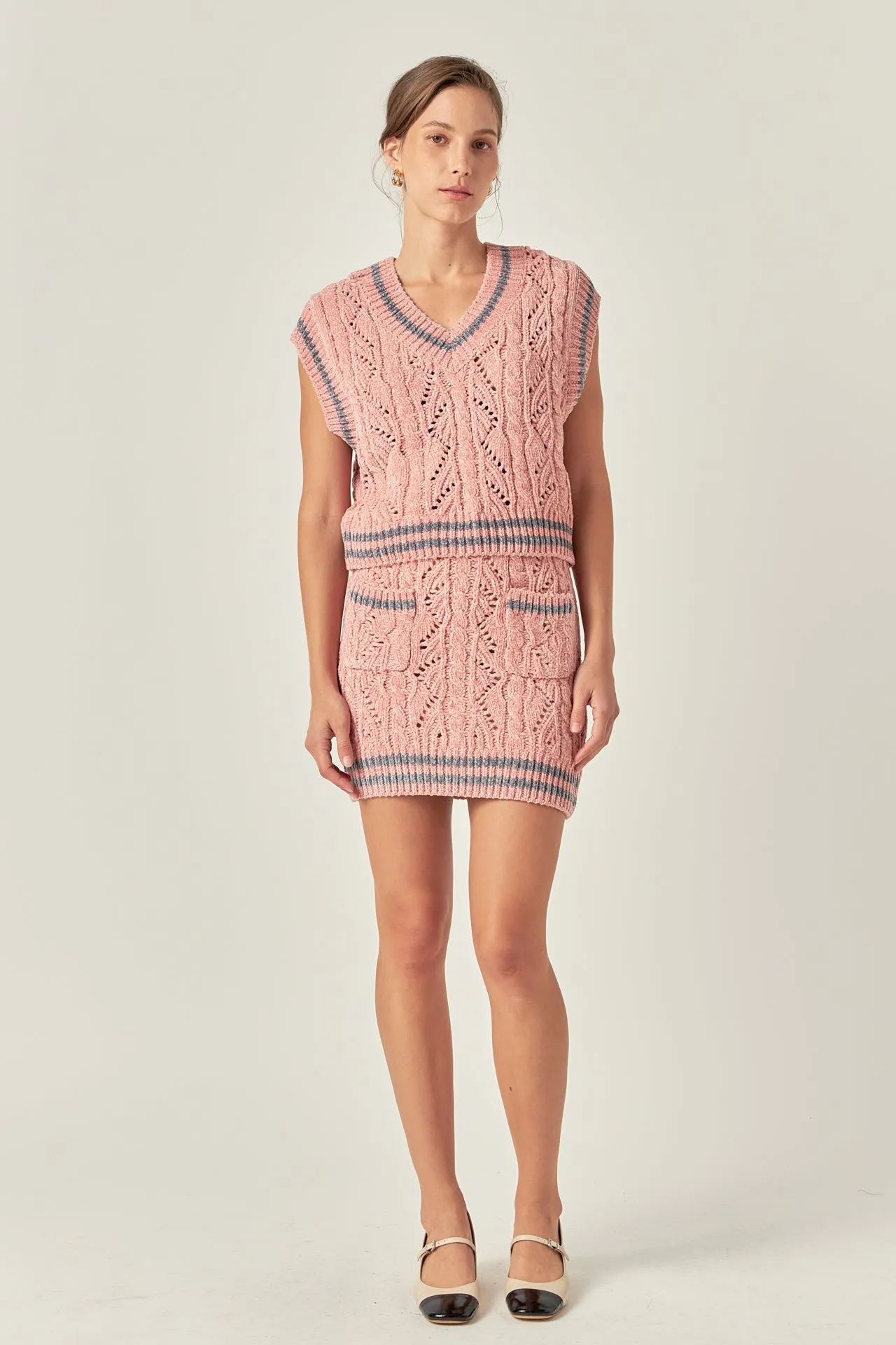 English Factory - Chenille Contrast Vest