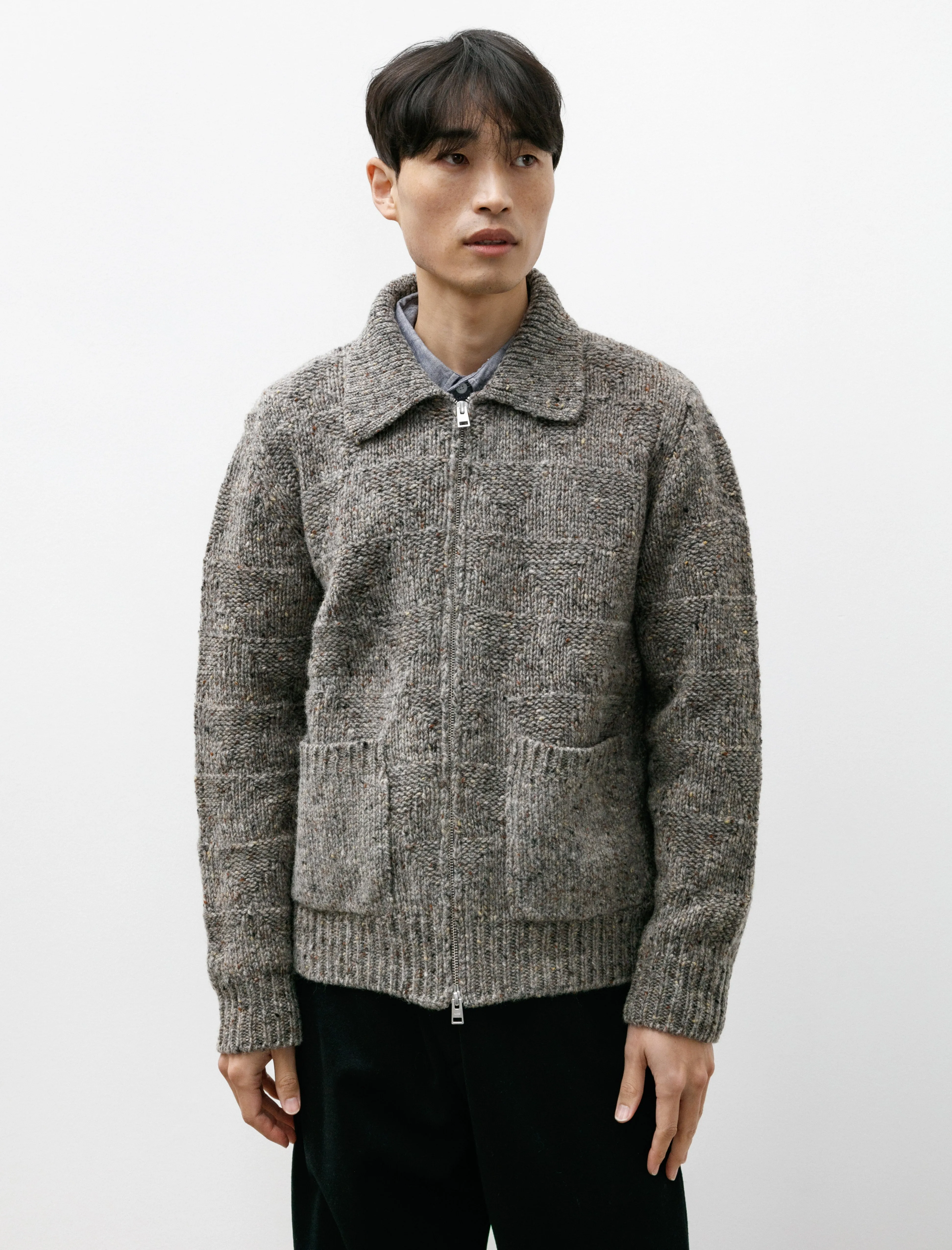 Erik Donegal Diamond Jacket Grey Melange