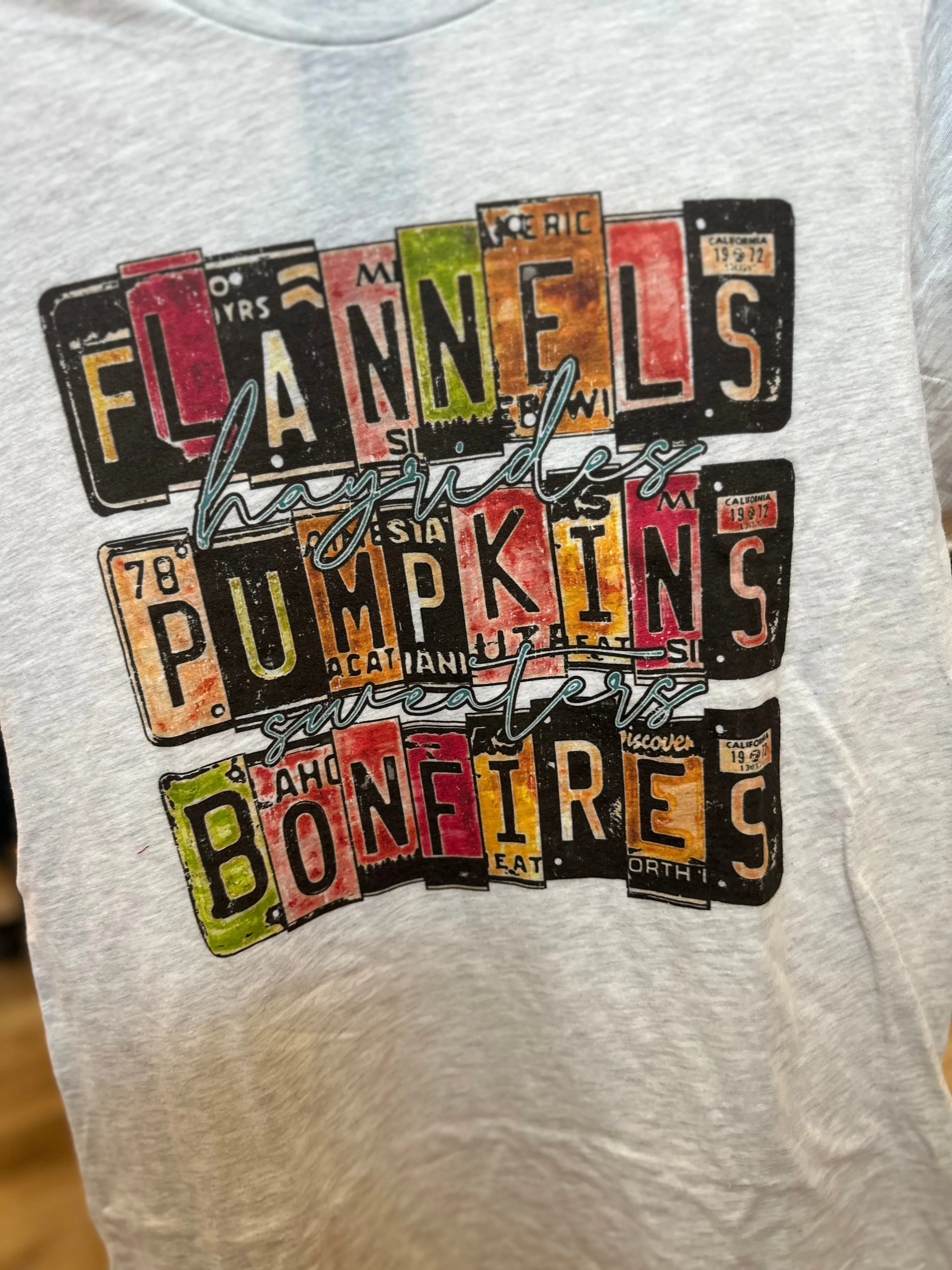 FINAL SALE ~ Fall License Plates Graphic Tee