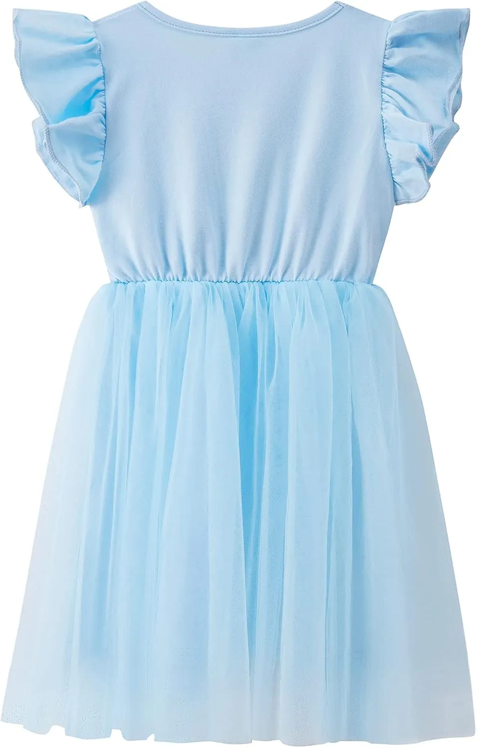 Girls Tutu Dress Toddler Ruffle Sleeve Princess Party Tulle Sundress