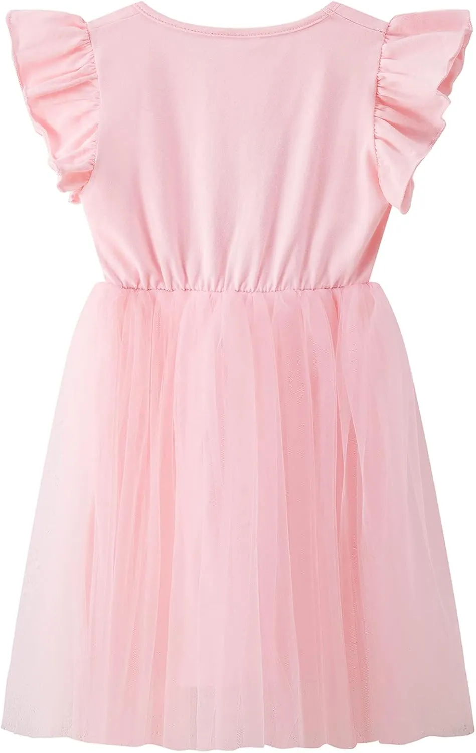 Girls Tutu Dress Toddler Ruffle Sleeve Princess Party Tulle Sundress