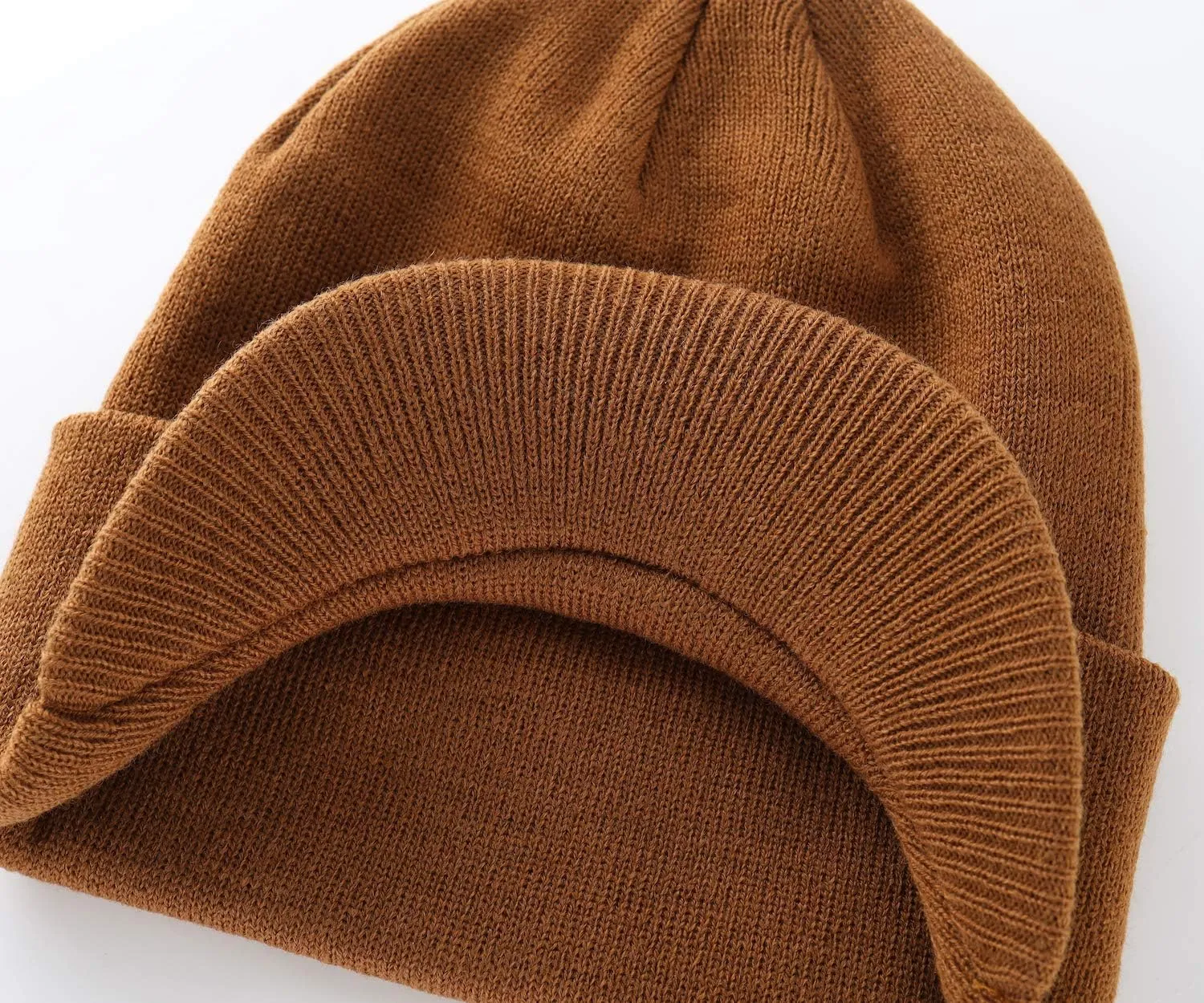Home Prefer Men's Winter Beanie Hat with Brim Warm Double Knit Cuff Beanie Cap