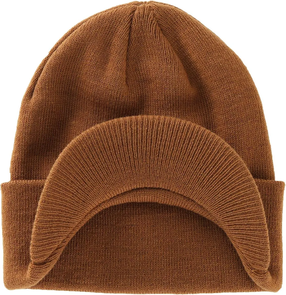 Home Prefer Men's Winter Beanie Hat with Brim Warm Double Knit Cuff Beanie Cap