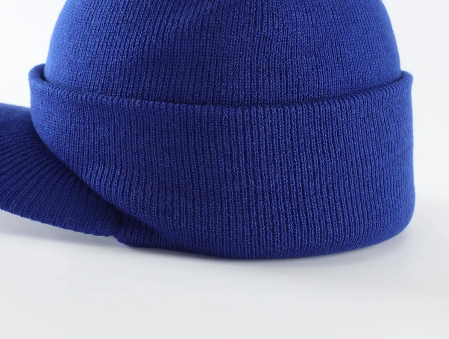 Home Prefer Men's Winter Beanie Hat with Brim Warm Double Knit Cuff Beanie Cap