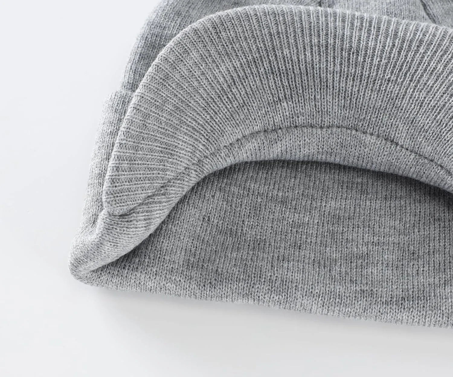 Home Prefer Men's Winter Beanie Hat with Brim Warm Double Knit Cuff Beanie Cap