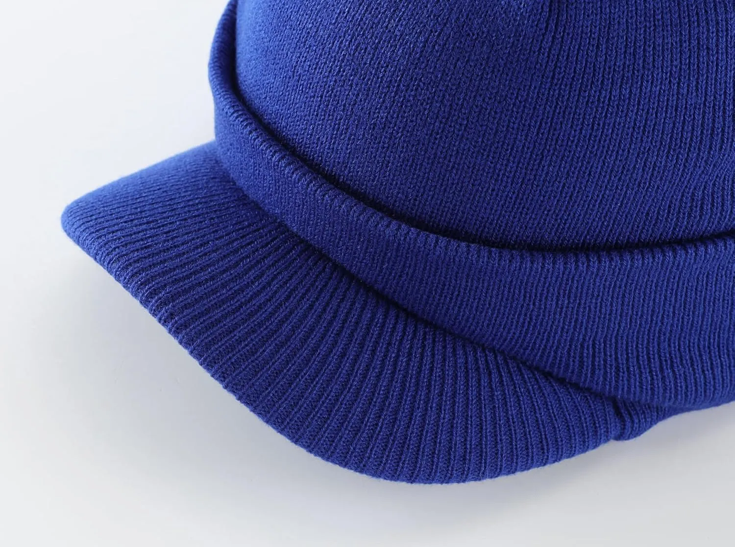 Home Prefer Men's Winter Beanie Hat with Brim Warm Double Knit Cuff Beanie Cap