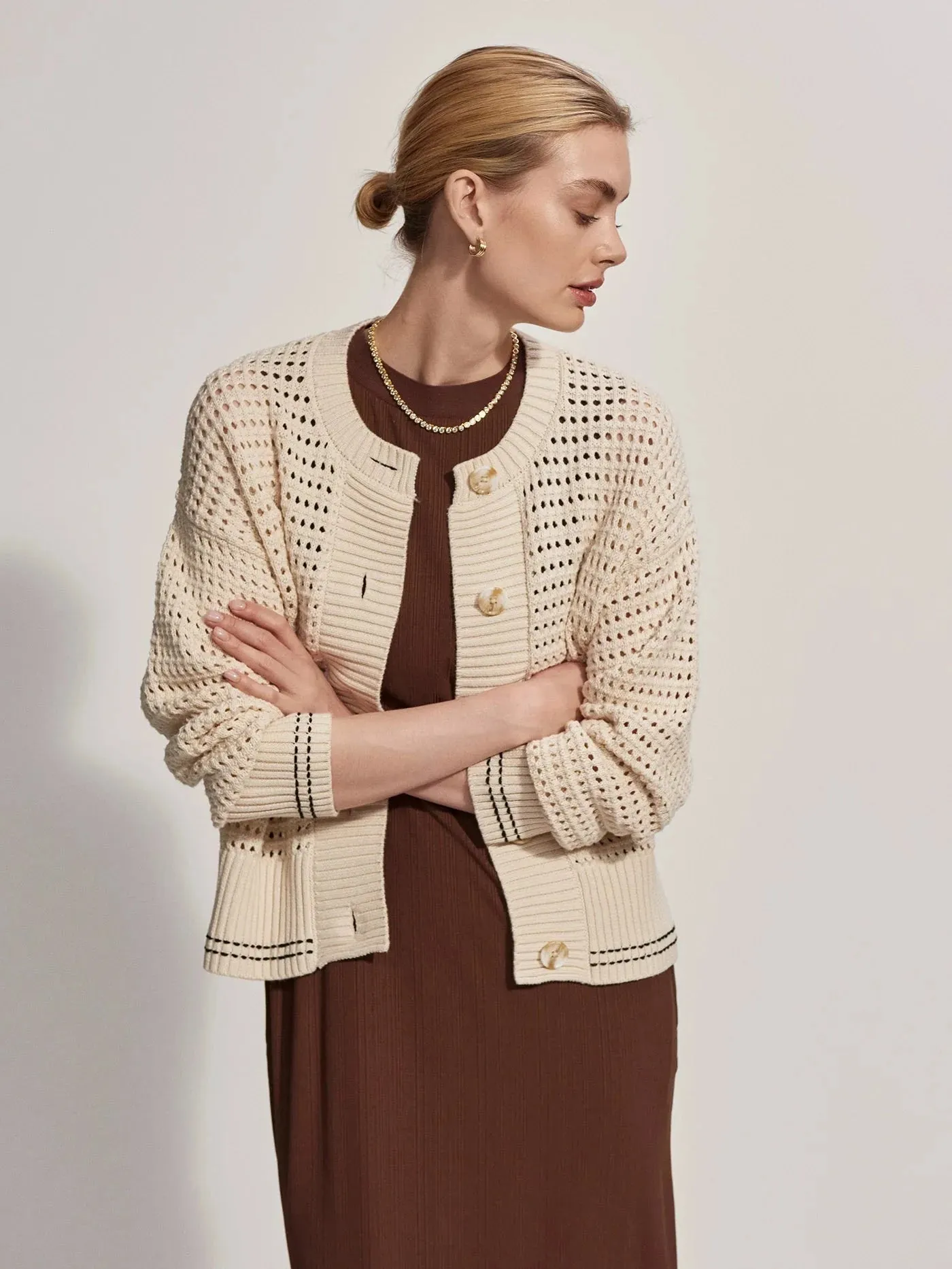 KRIS RELAXED FIT KNIT JACKET | BIRCH