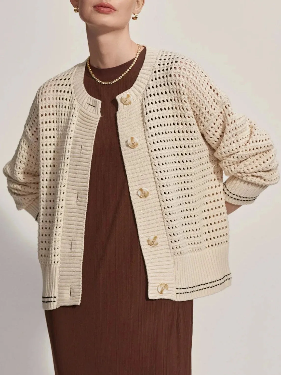 KRIS RELAXED FIT KNIT JACKET | BIRCH