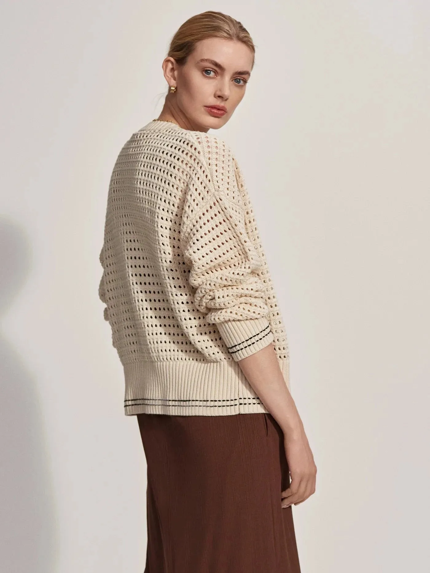 KRIS RELAXED FIT KNIT JACKET | BIRCH