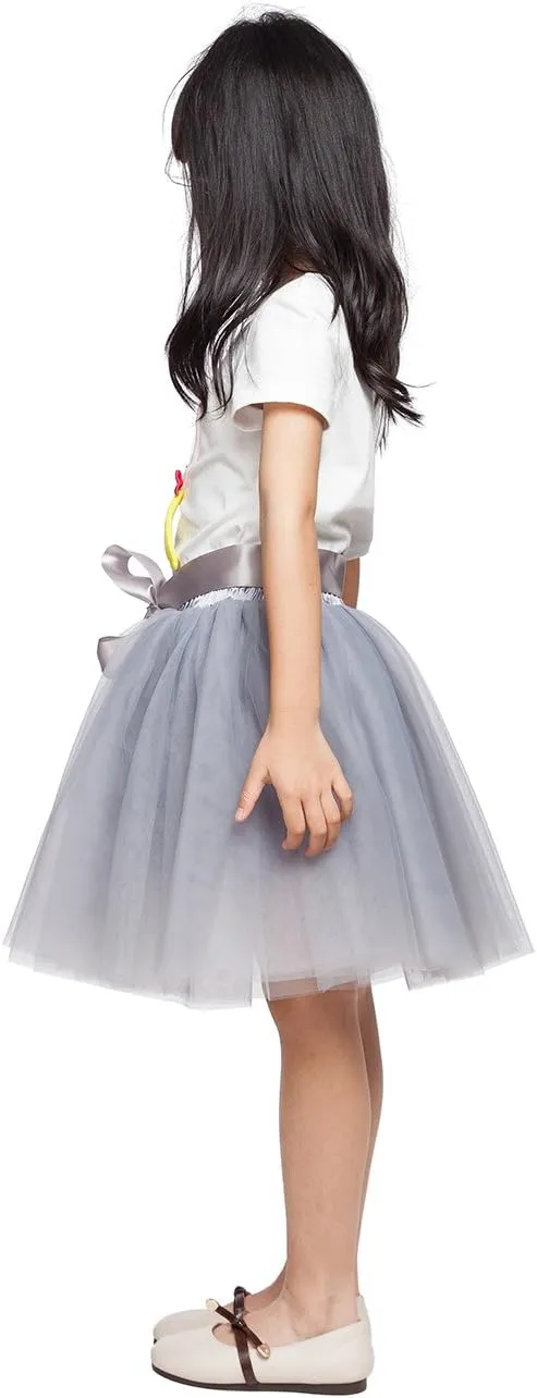 Little Girl Tutu Skirt A Line 7 Layers Tulle Skirt Party Princess Dance Tutus for Girls 4T -6T