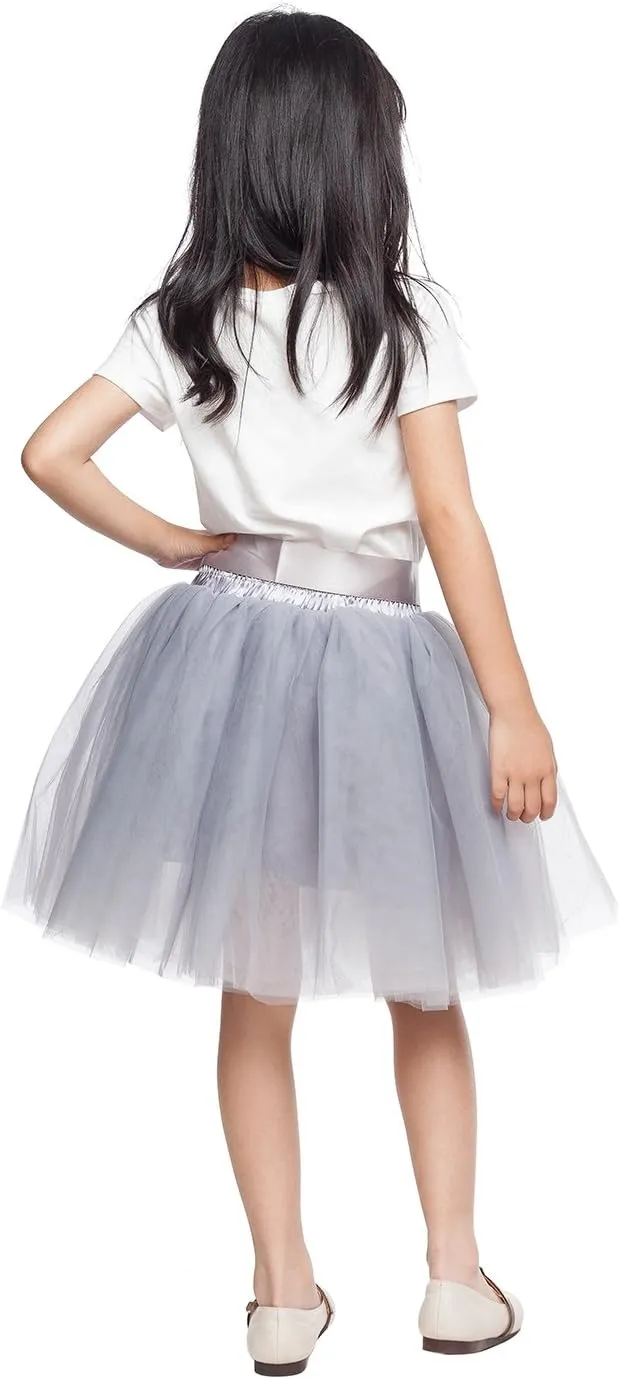 Little Girl Tutu Skirt A Line 7 Layers Tulle Skirt Party Princess Dance Tutus for Girls 4T -6T