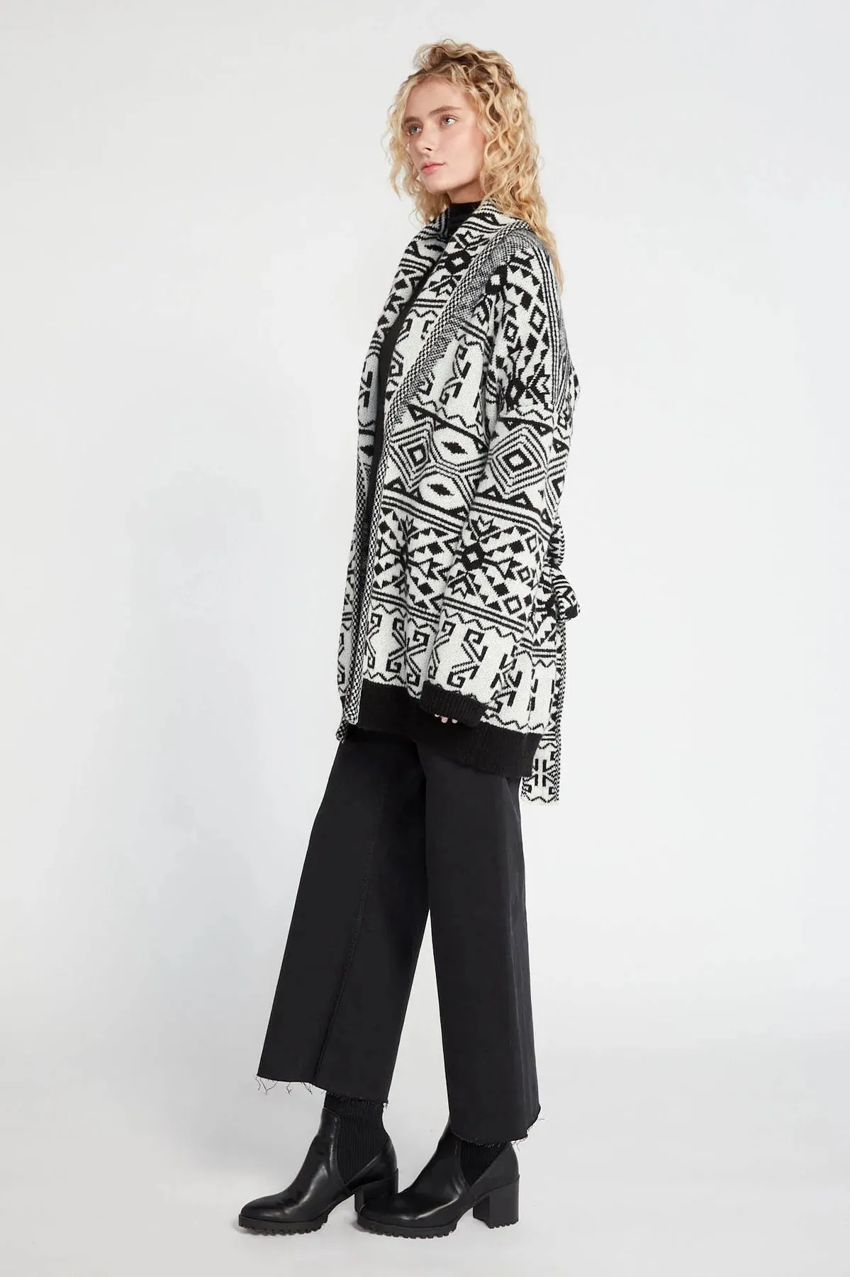 Look Belted Aztec Cardigan