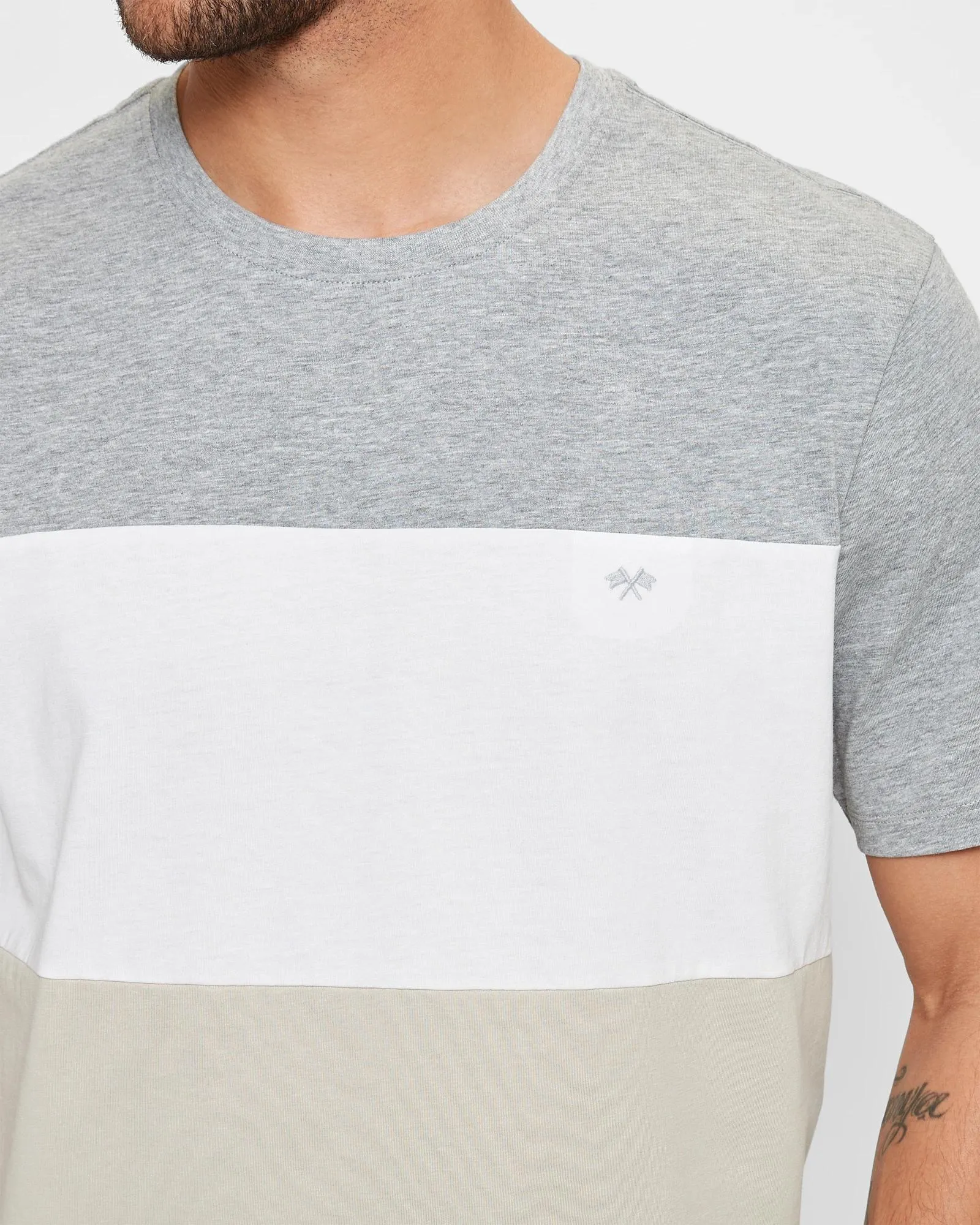 popular  Panelled Fashion T-Shirt - Neutral
