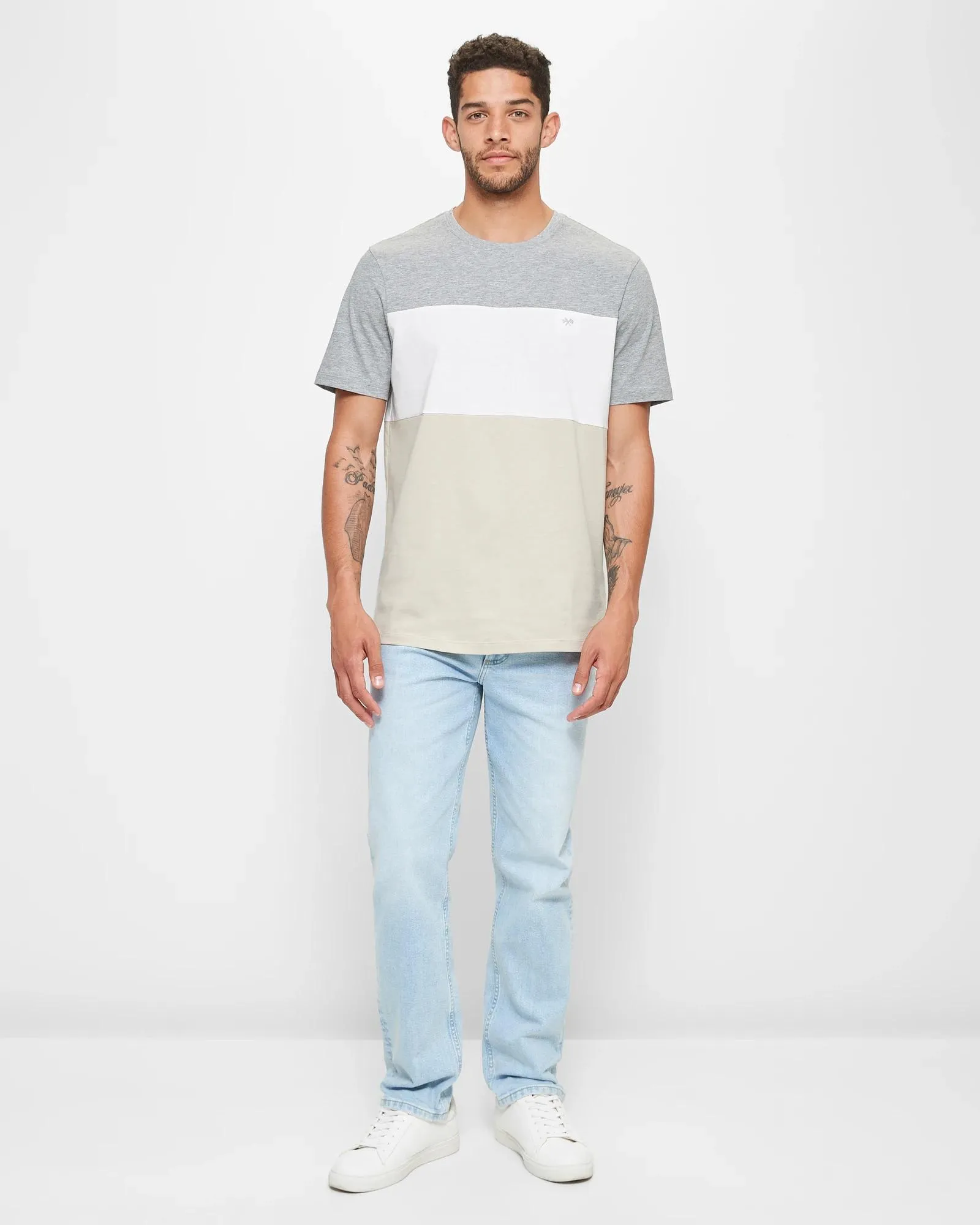 popular  Panelled Fashion T-Shirt - Neutral
