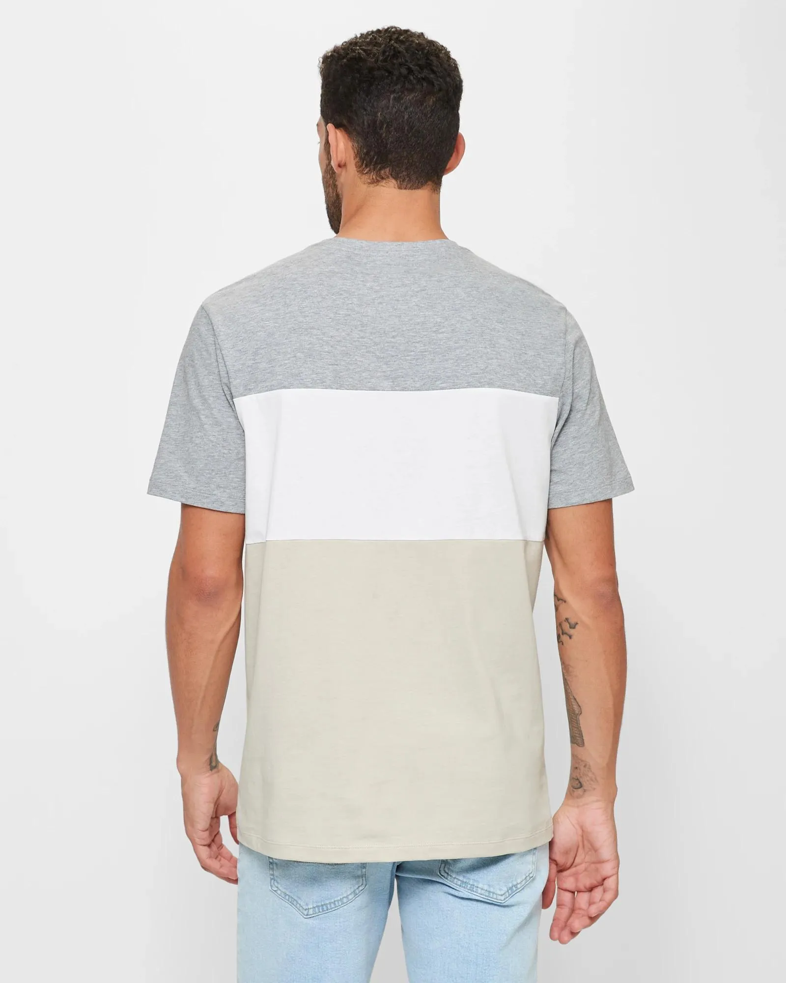 popular  Panelled Fashion T-Shirt - Neutral