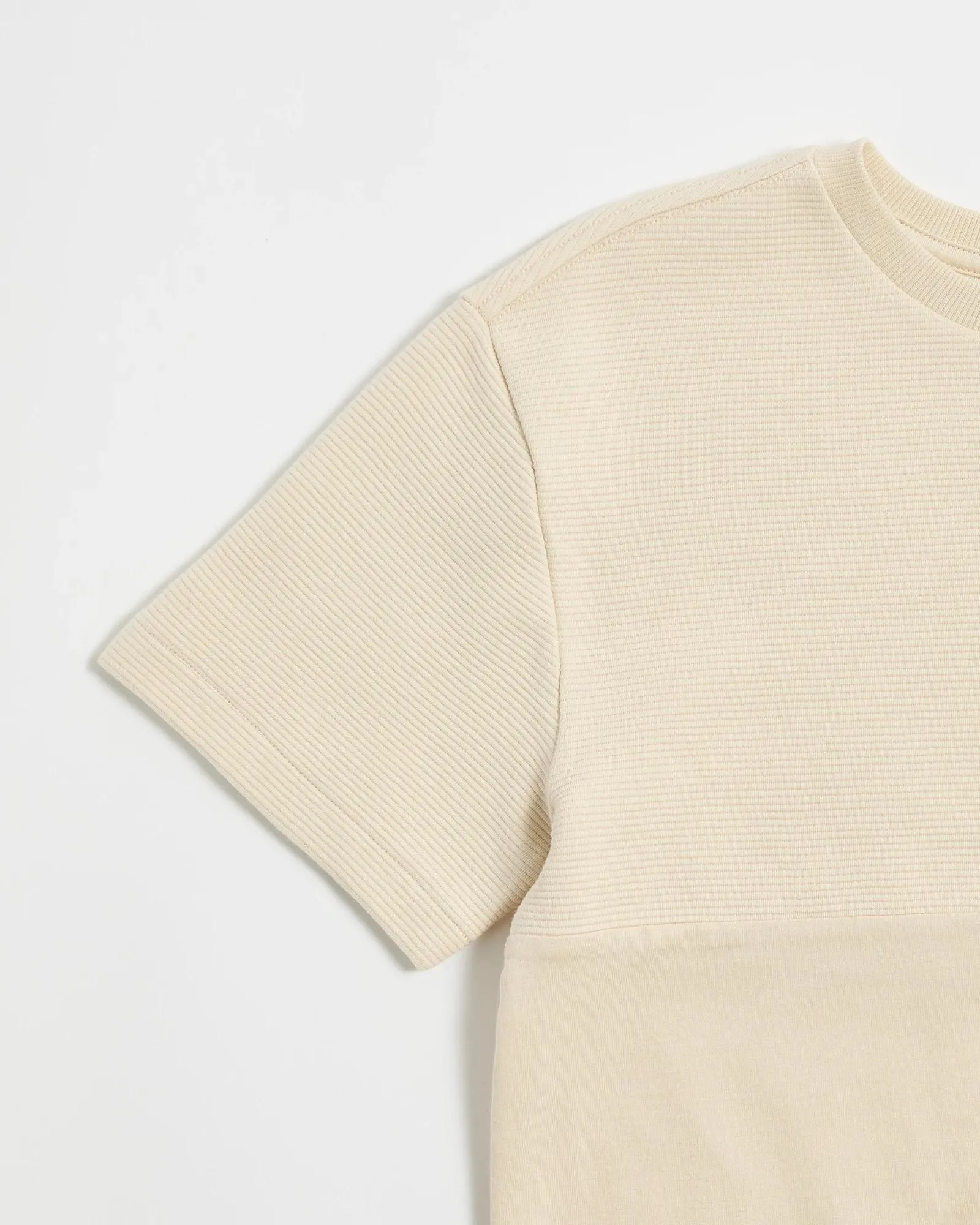 popular  Spliced Ribbed T-shirt