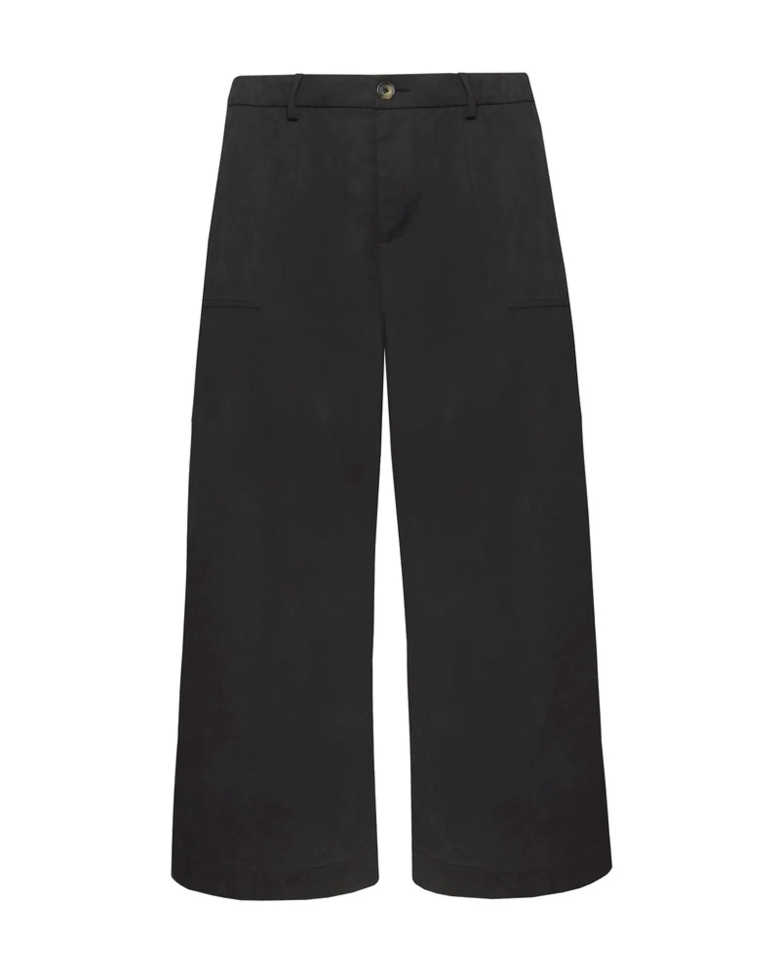 Quinn Cropped Wide Leg Pant | Black