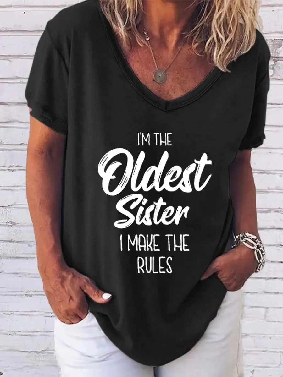 "I'm The Oldest Sister" Print Tee^