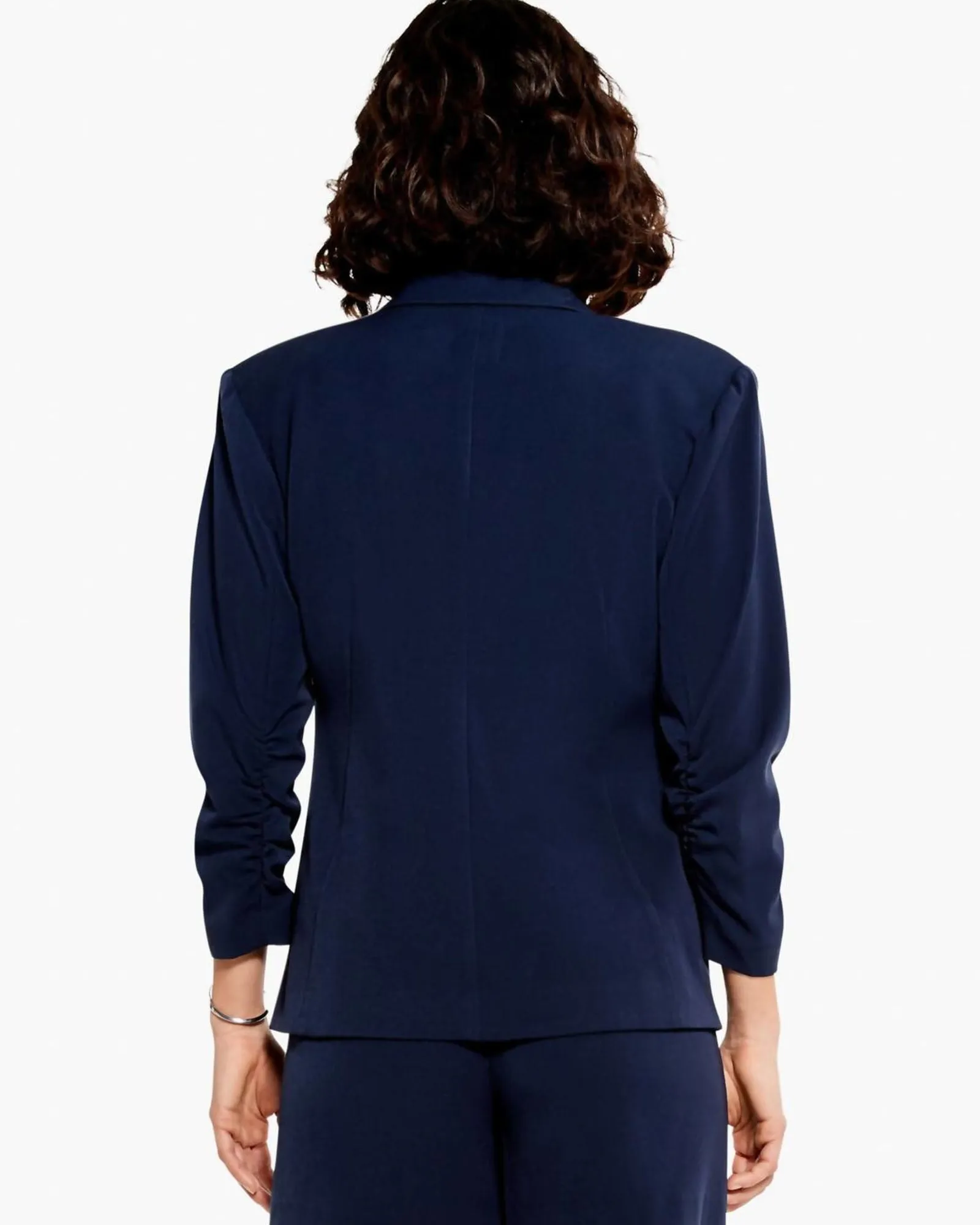 Scrunch Sleeve Work It Jacket in Dark Indigo | Dark Indigo