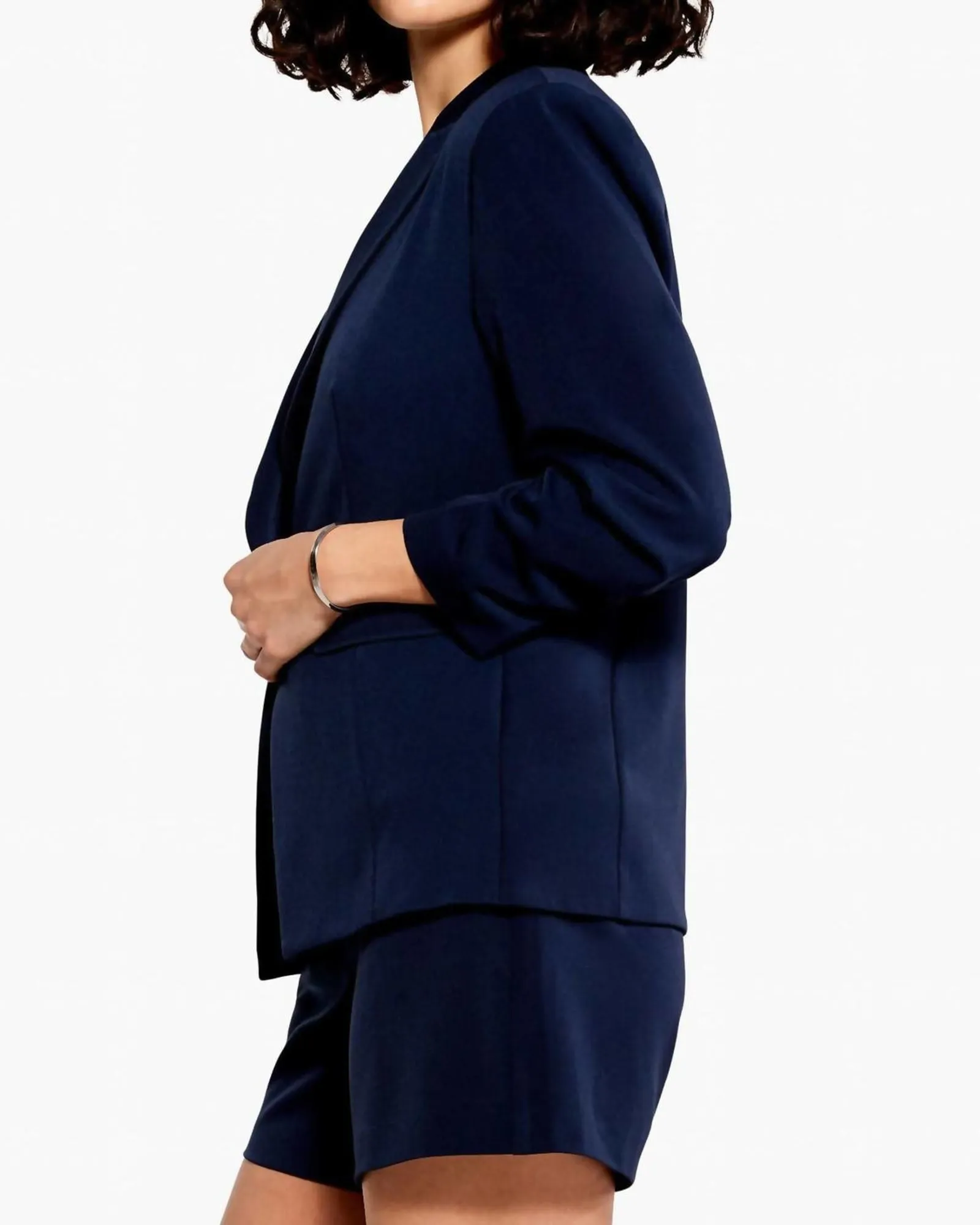 Scrunch Sleeve Work It Jacket in Dark Indigo | Dark Indigo