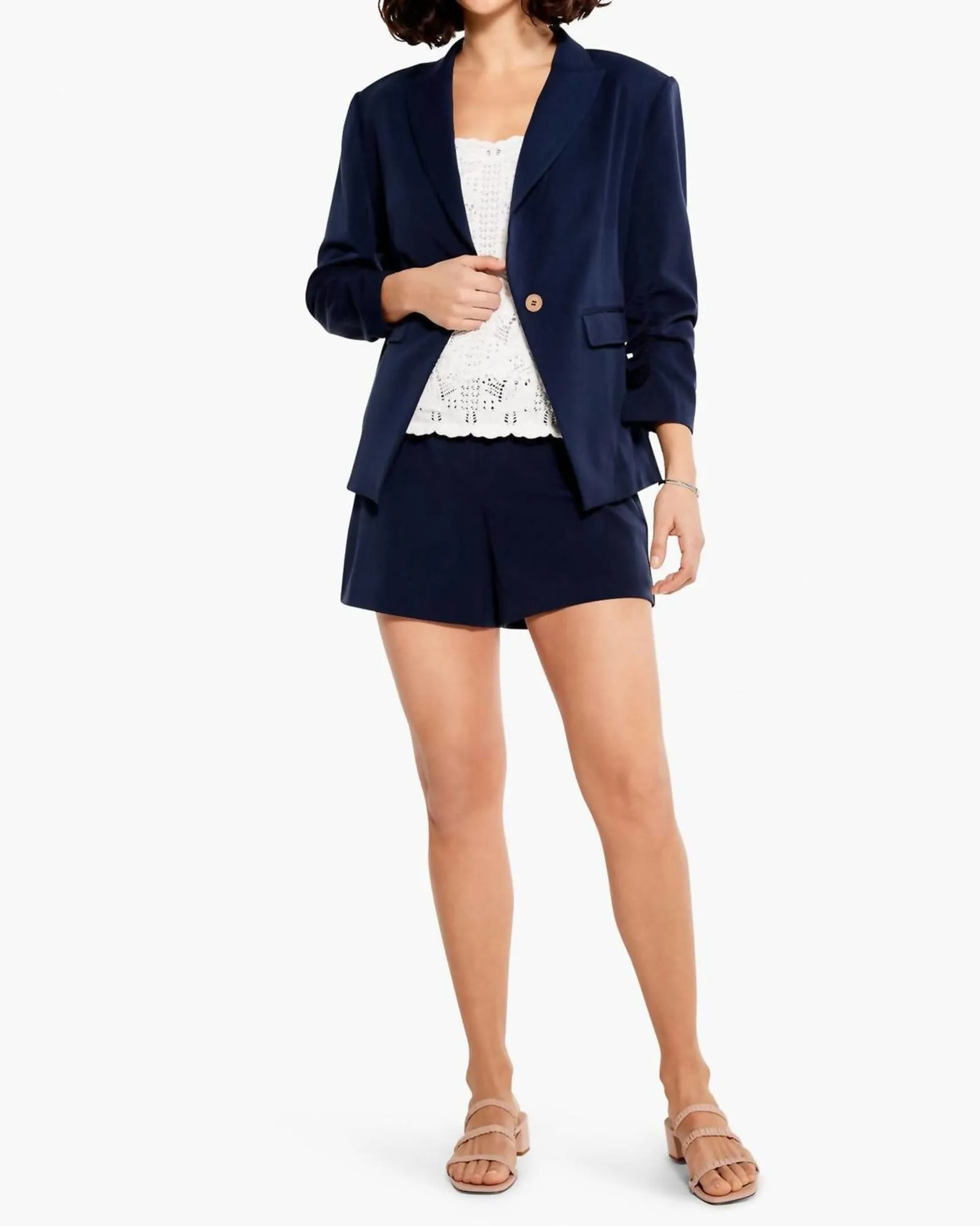 Scrunch Sleeve Work It Jacket in Dark Indigo | Dark Indigo