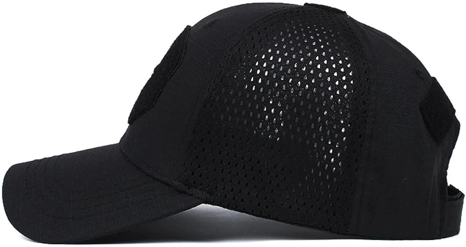 Skull Mesh Baseball Cap Men Tactical Operator Caps Fitted Outdoor Breath Hats