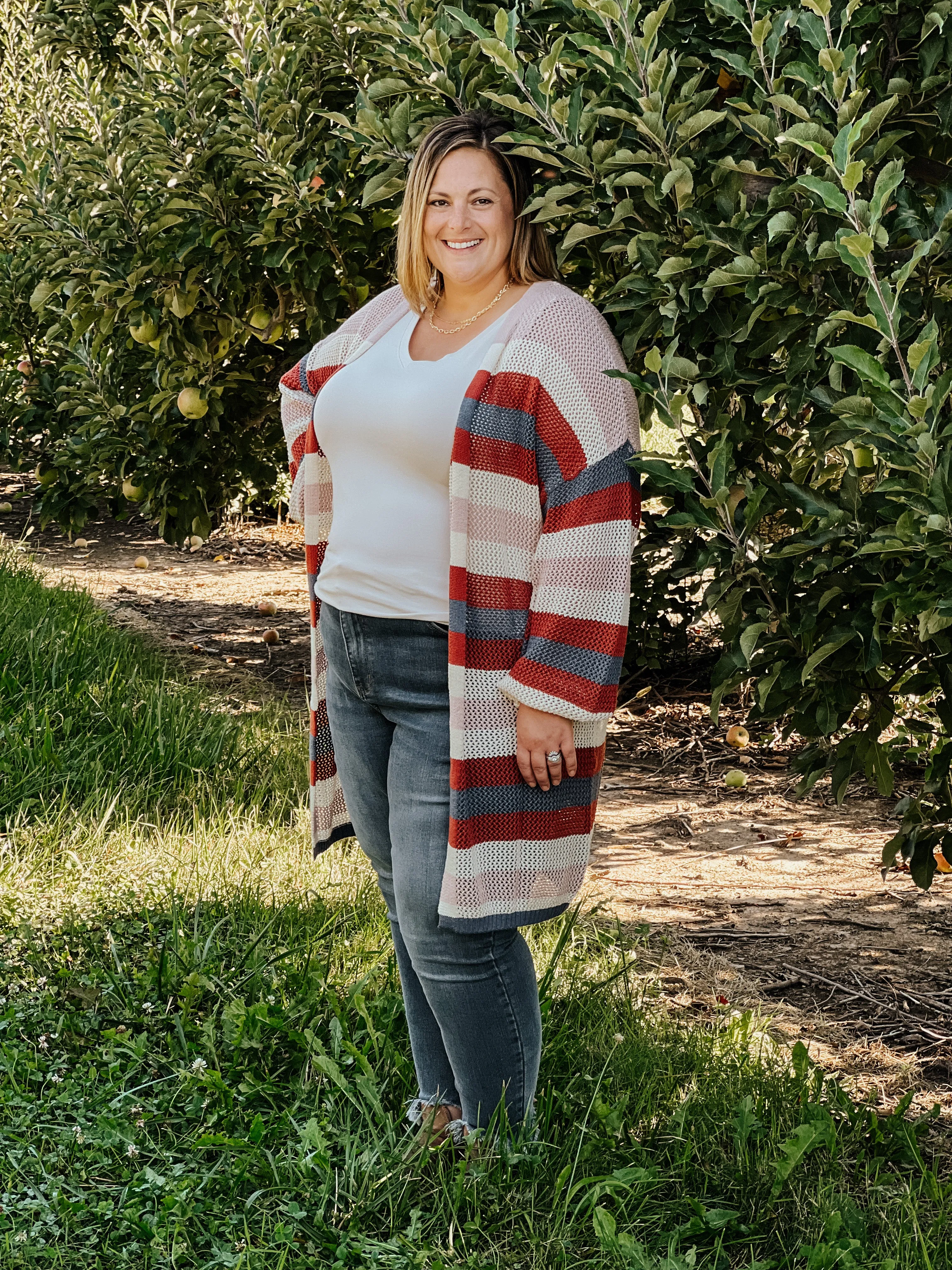 Striped Knit Cardigan