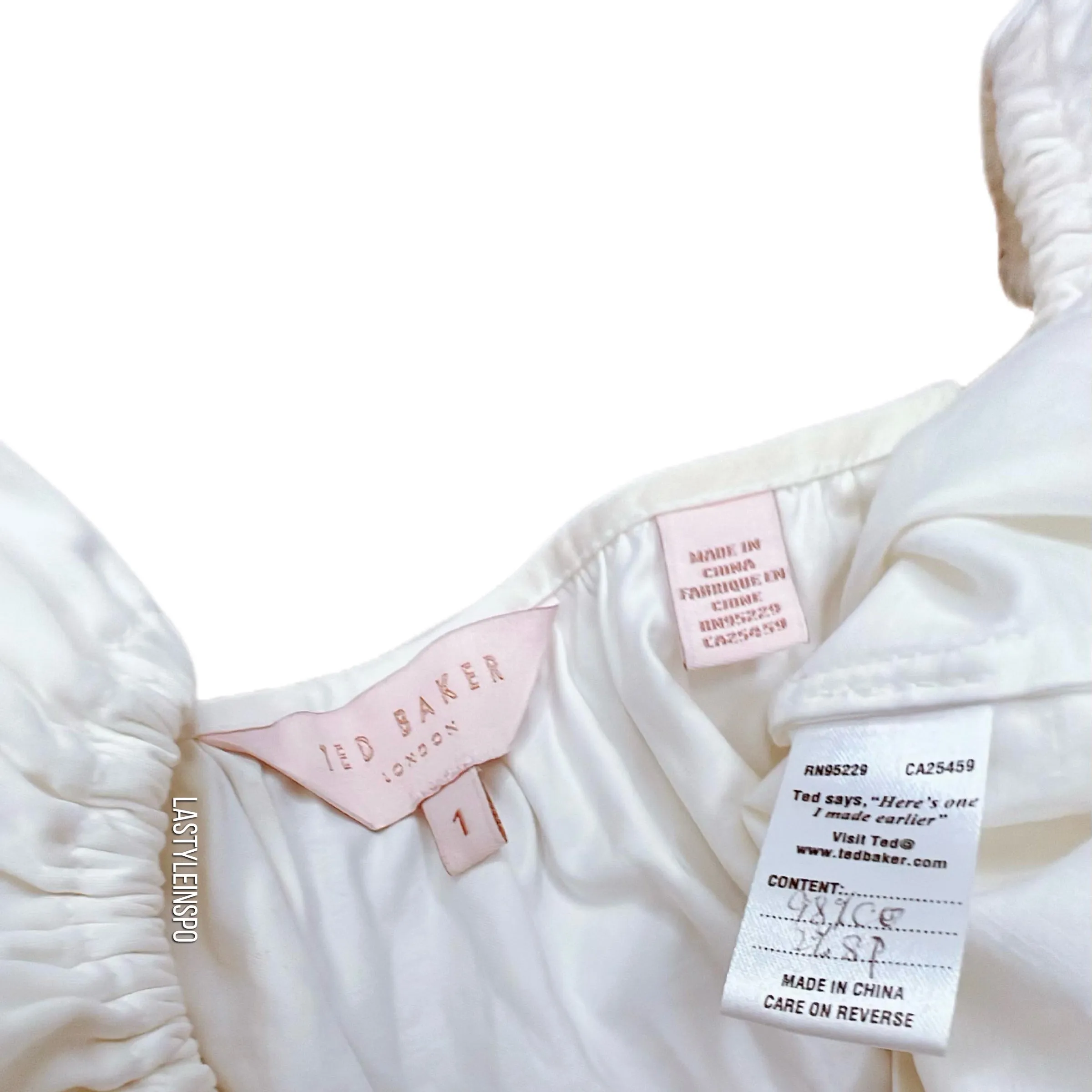 Ted Baker Womens Blouse Elle Ruffle Sleeve Bardot Style Size XS