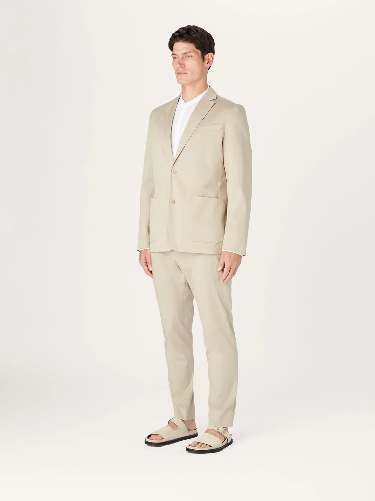 The 24 Blazer || Beige | Stretch Cotton