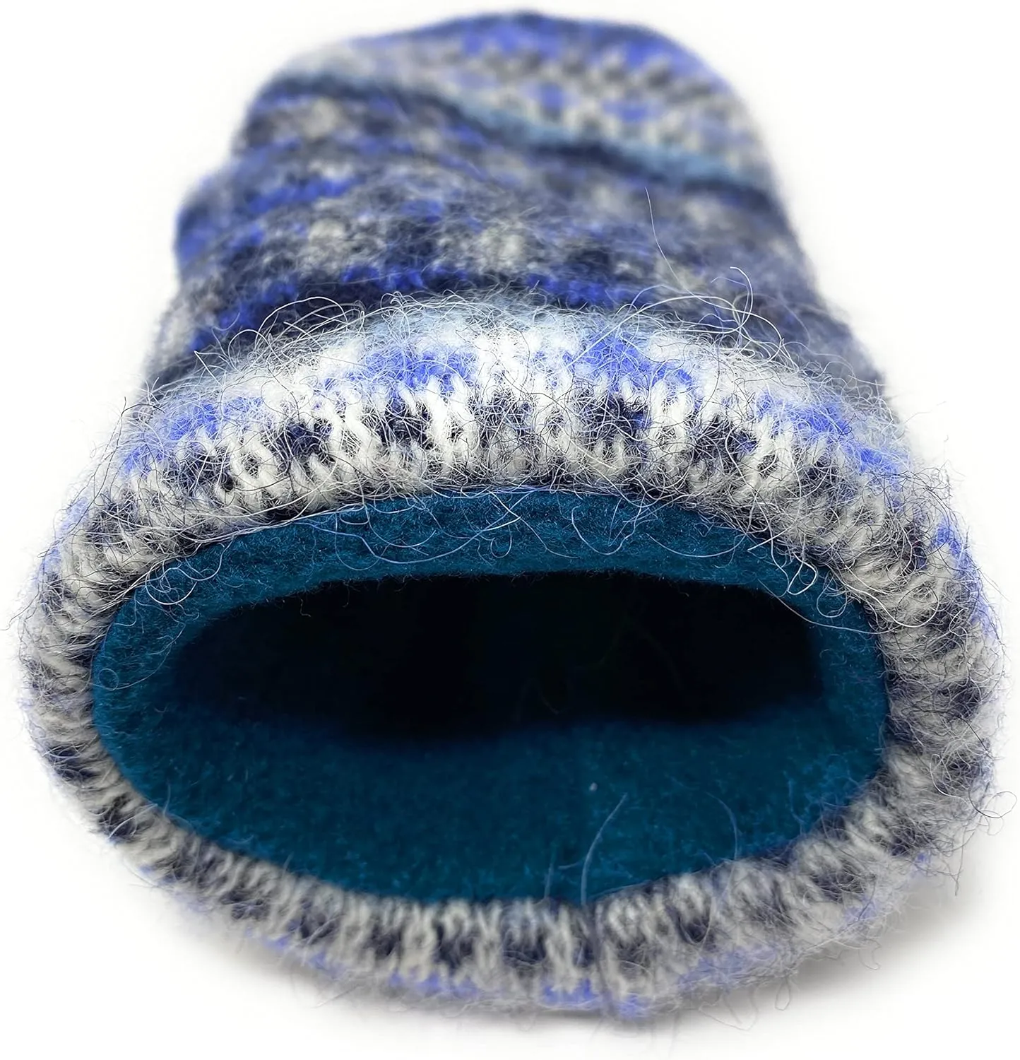 Warm Women Knit Mittens 100% Icelandic Wool Fleece Lined by Freyja Canada