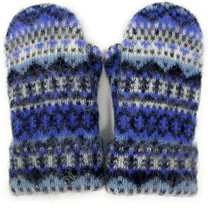 Warm Women Knit Mittens 100% Icelandic Wool Fleece Lined by Freyja Canada