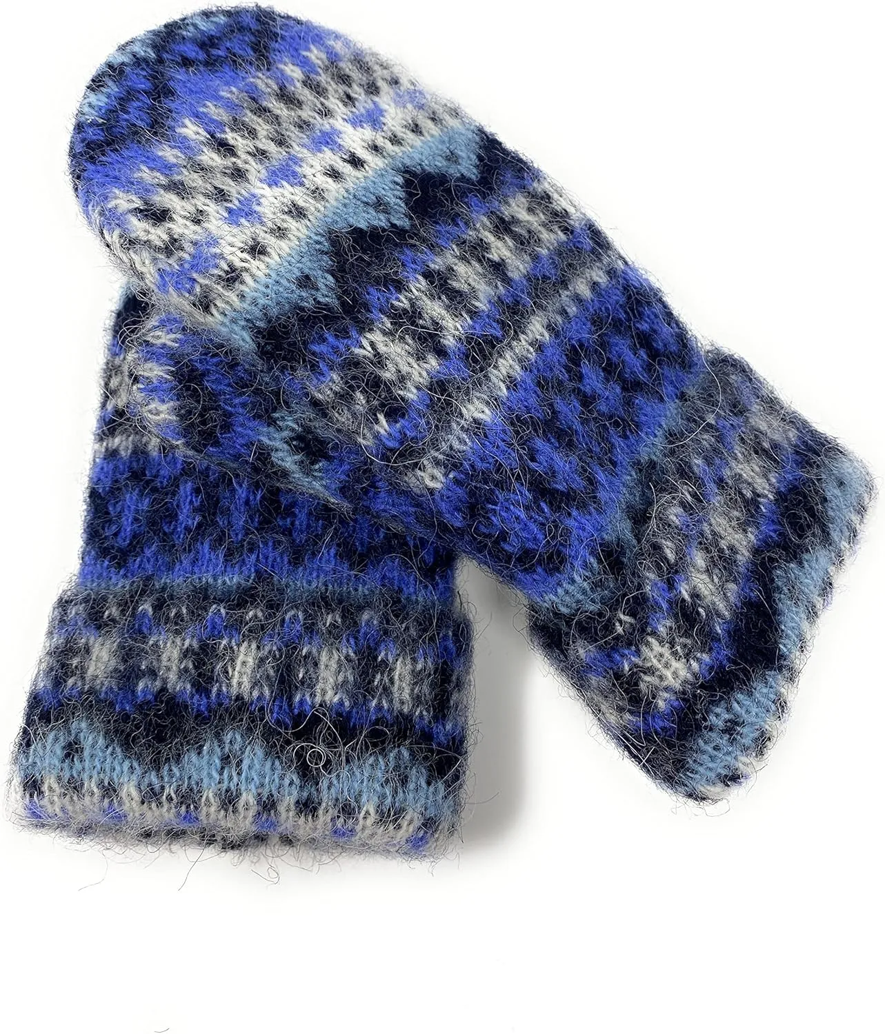 Warm Women Knit Mittens 100% Icelandic Wool Fleece Lined by Freyja Canada