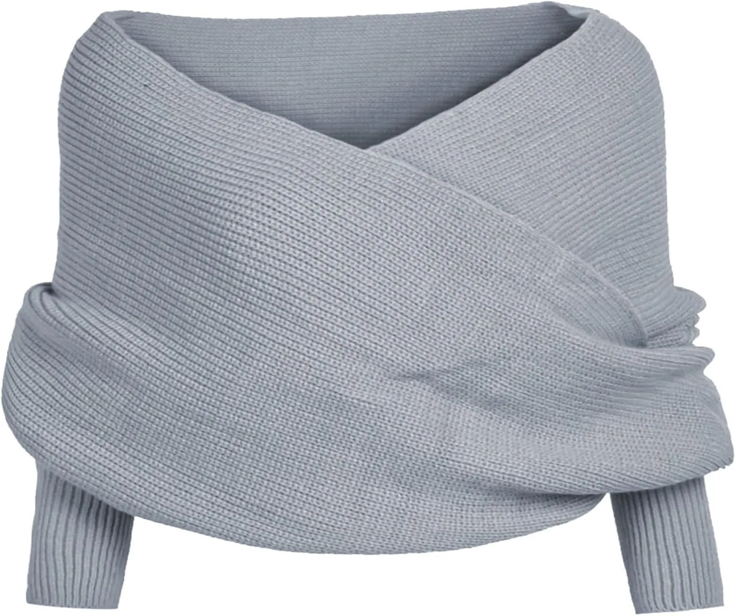 Women’s Fall Fashion Long Sleeve Off Shoulder V Neck Asymmetric Hem Knit Cropped Sweater Top