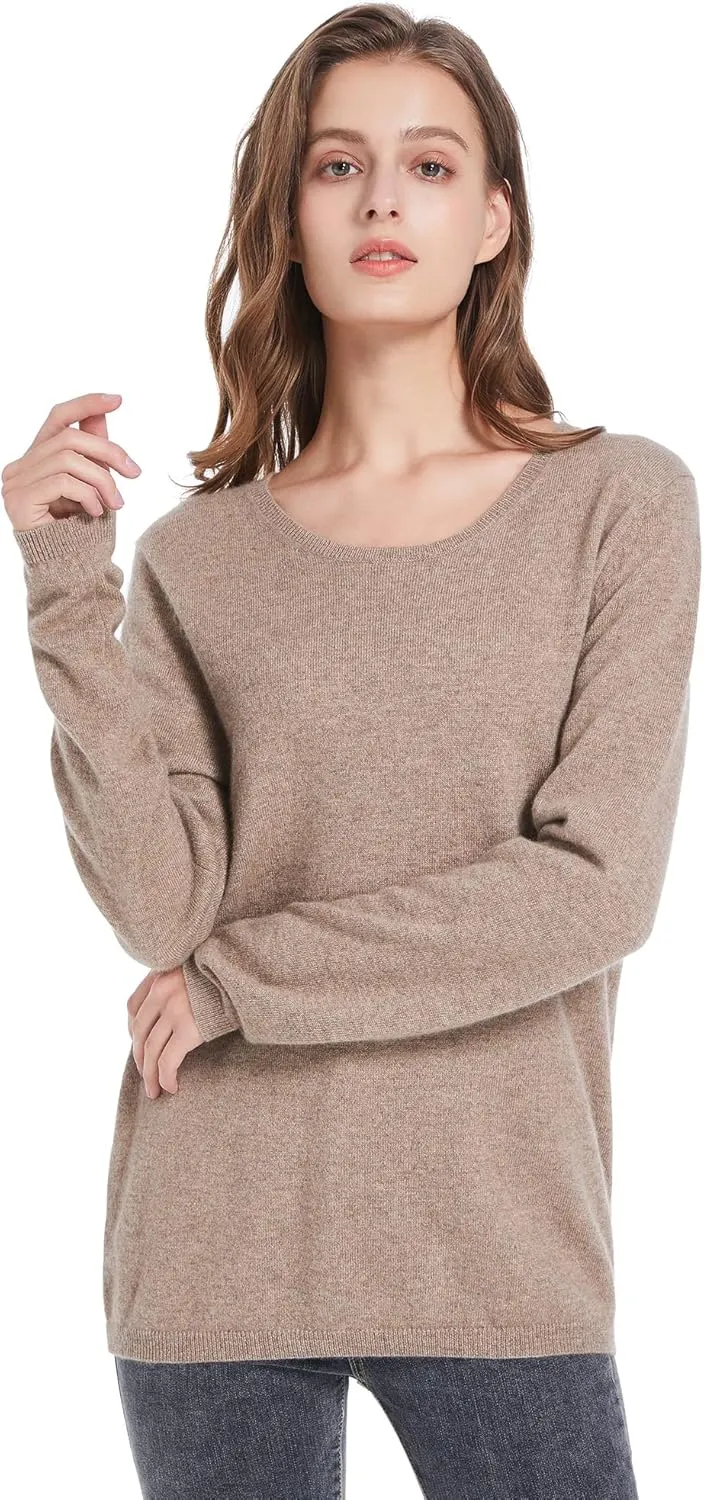 ZOEZOE Women Cashmere Sweater Womens Long Sleeve Round Neck Pullover 100% Pure Cashmere Knitted Sweaters